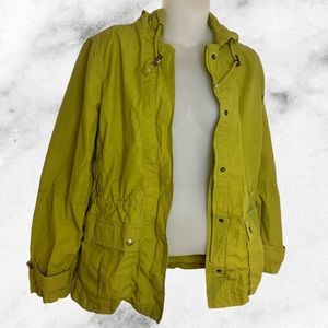 Banana republic green utility style rain jacket